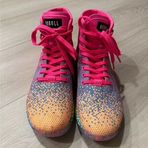 NOBULL Pink and Orange Speckled Trainers